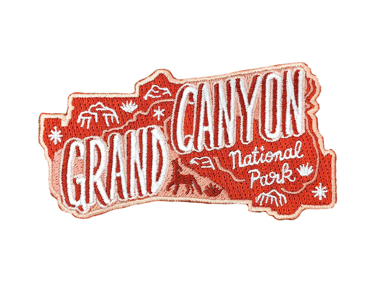 Grand Canyon National Park Iron On Embroidered Patch (Red) - Wander Together Outfitters