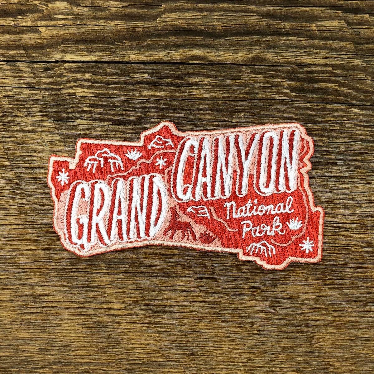 Grand Canyon National Park Iron On Embroidered Patch (Red) - Wander Together Outfitters