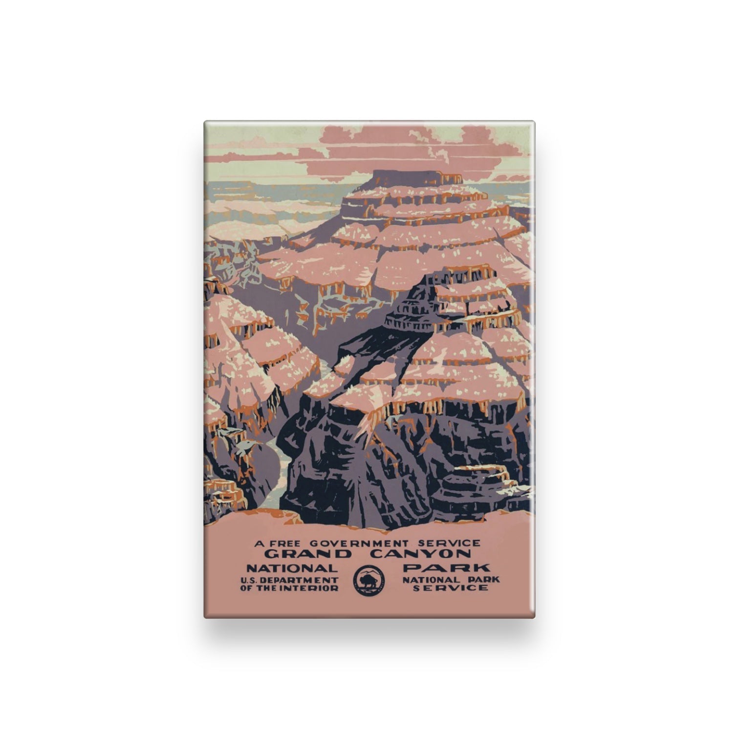 Grand Canyon National Park Magnet - Powell, C. Don Service Poster - Wander Together Outfitters