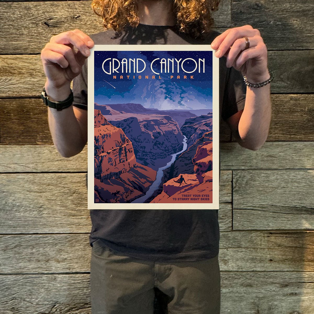 Grand Canyon National Park: Starry Night Art Print - Wander Together Outfitters