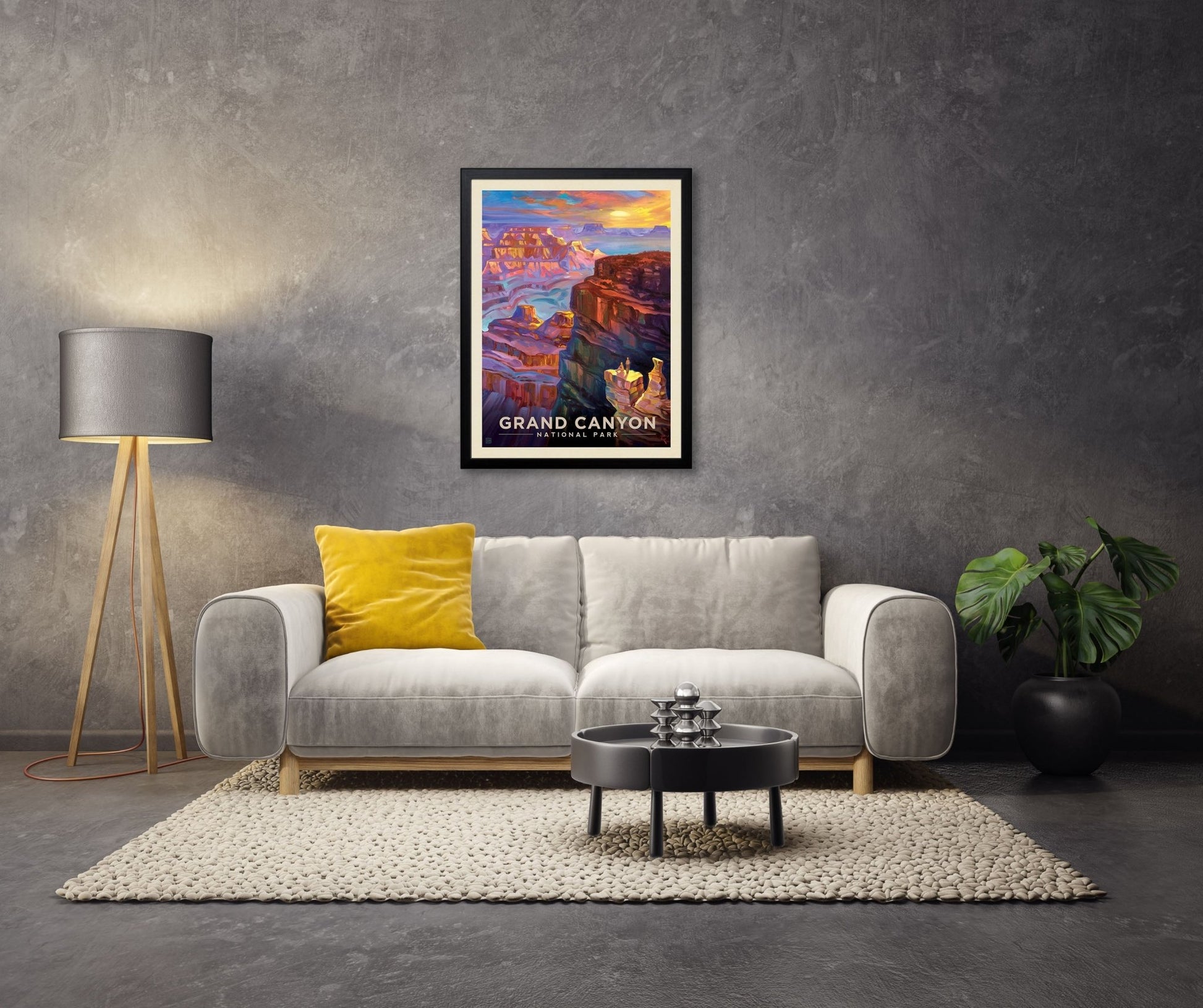 Grand Canyon National Park: Sunset (63 National Parks) Art Print - Wander Together Outfitters