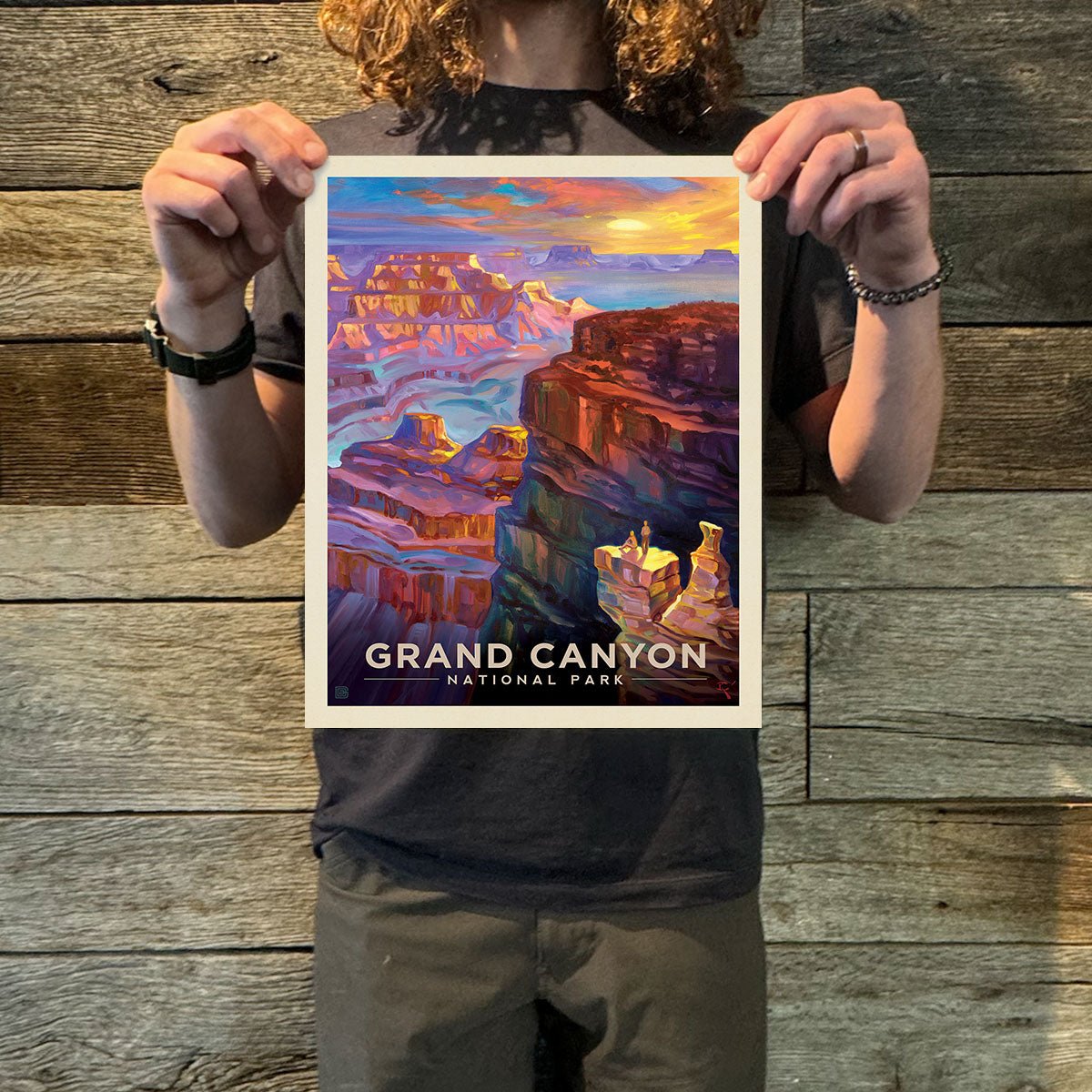 Grand Canyon National Park: Sunset (63 National Parks) Art Print - Wander Together Outfitters