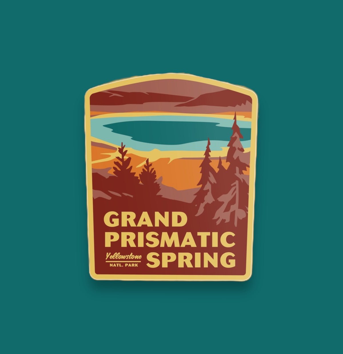 Grand Prismatic Spring, Yellowstone Vinyl Sticker - Wander Together Outfitters