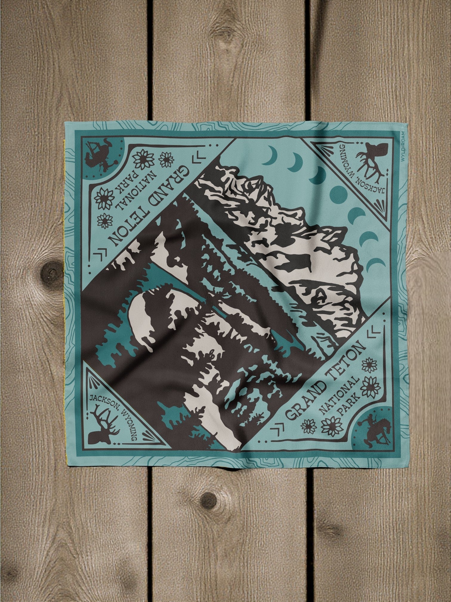 Grand Teton Bandana (Camel or Light Blue) - Wander Together Outfitters