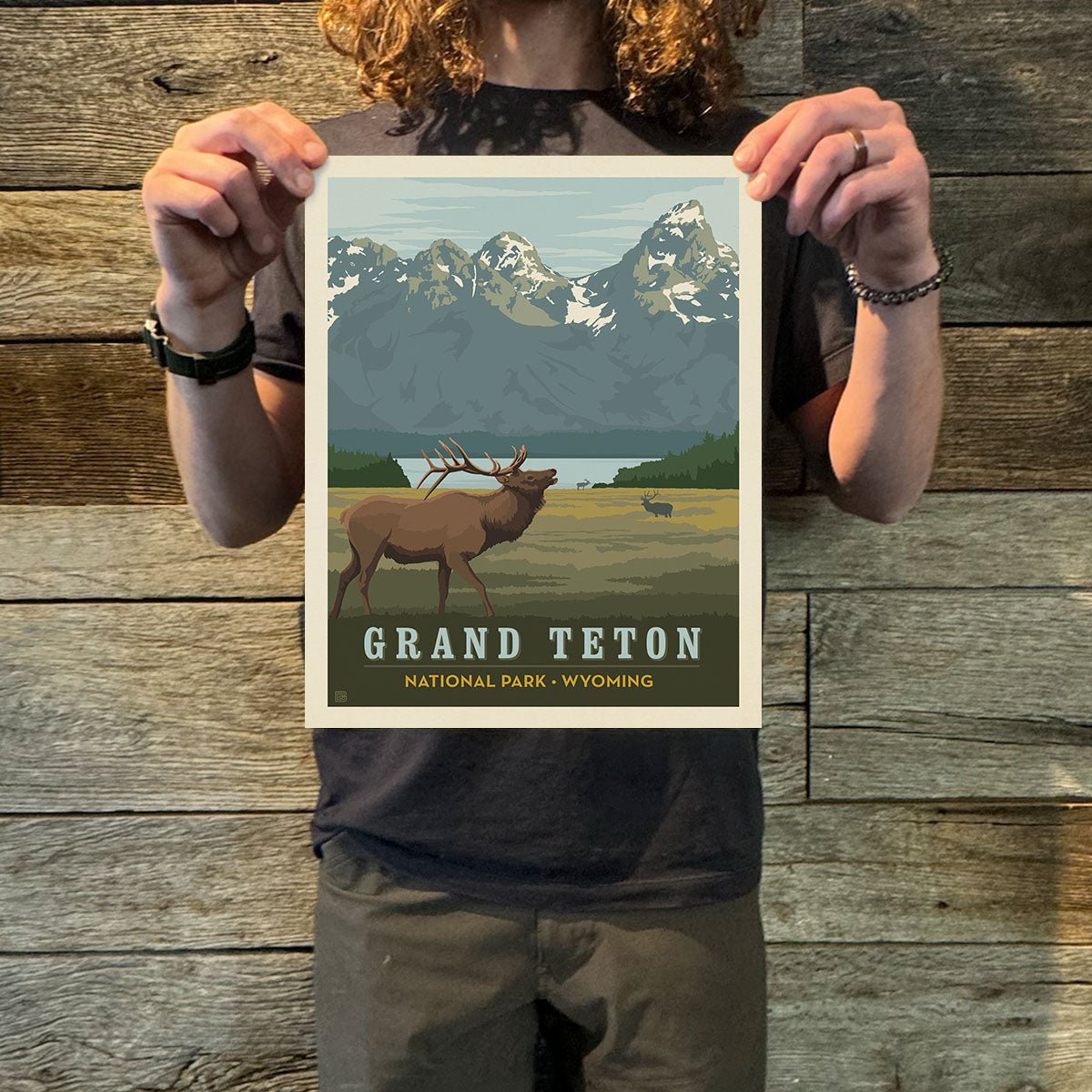 Grand Teton National Park: Elk Art Print - Wander Together Outfitters