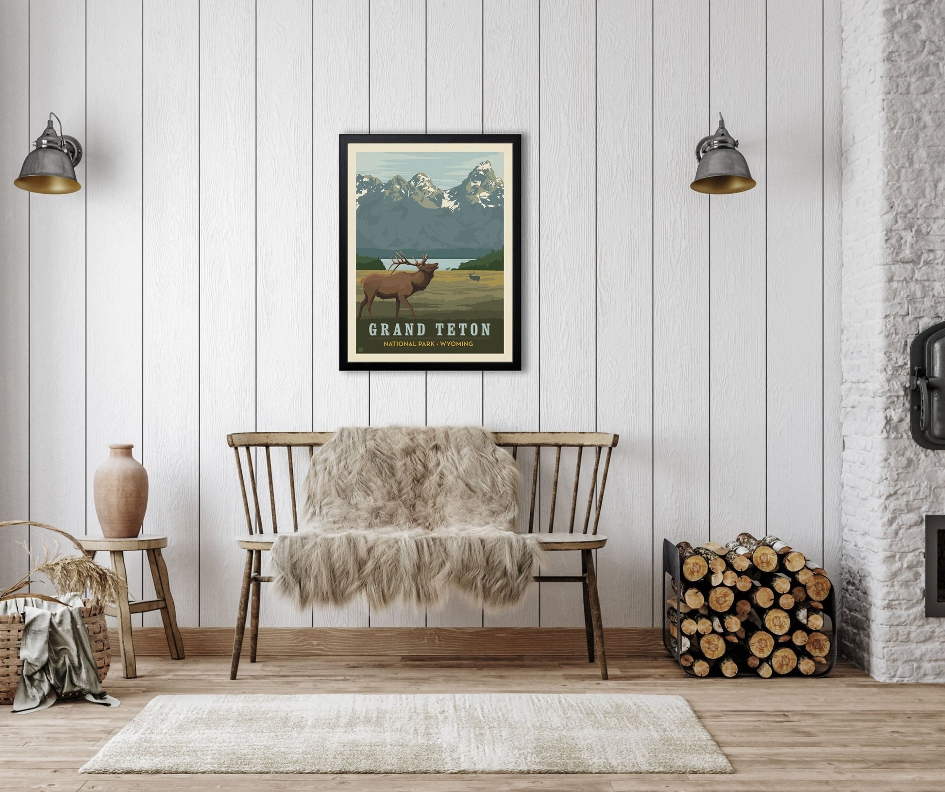 Grand Teton National Park: Elk Art Print - Wander Together Outfitters