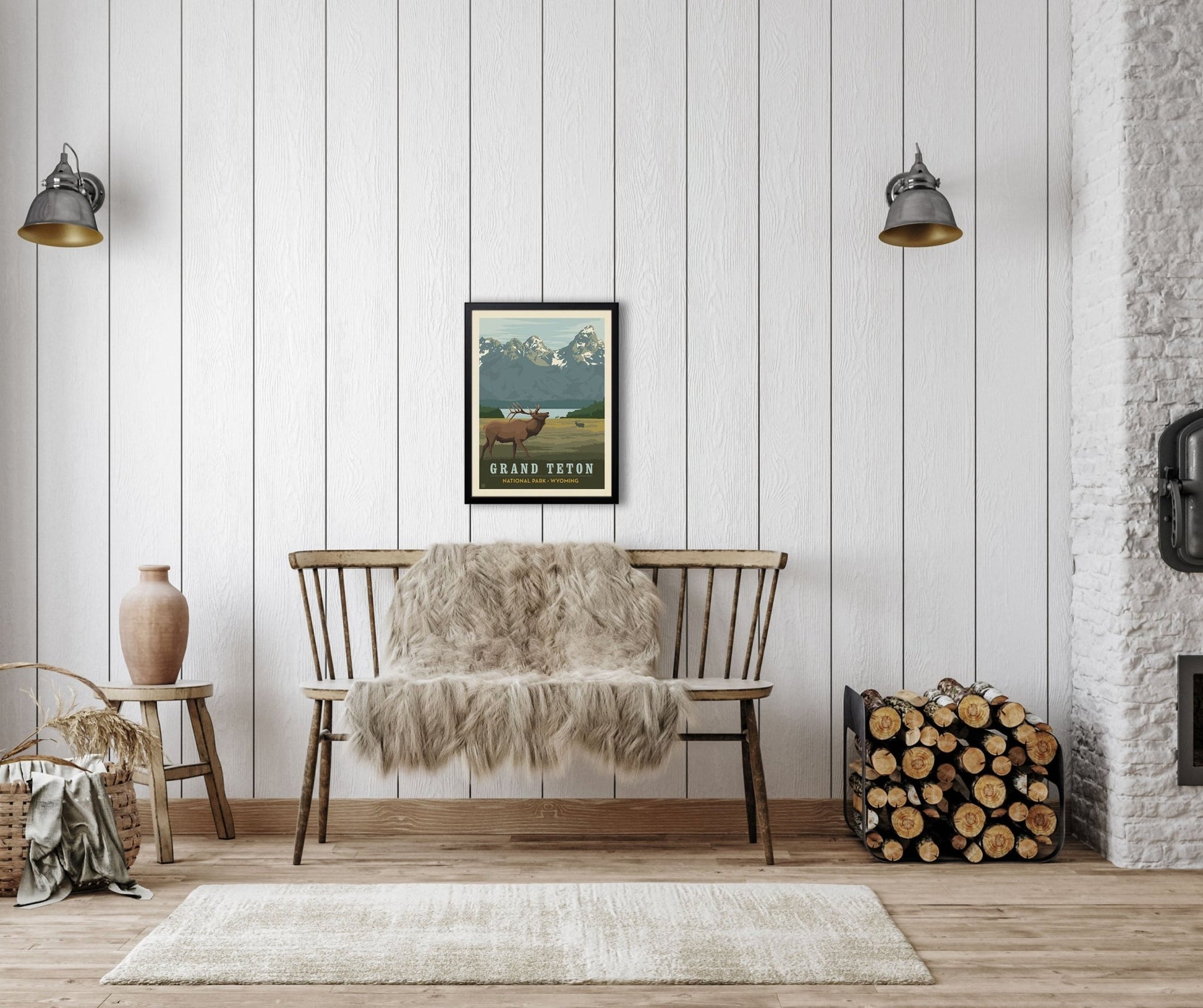 Grand Teton National Park: Elk Art Print - Wander Together Outfitters