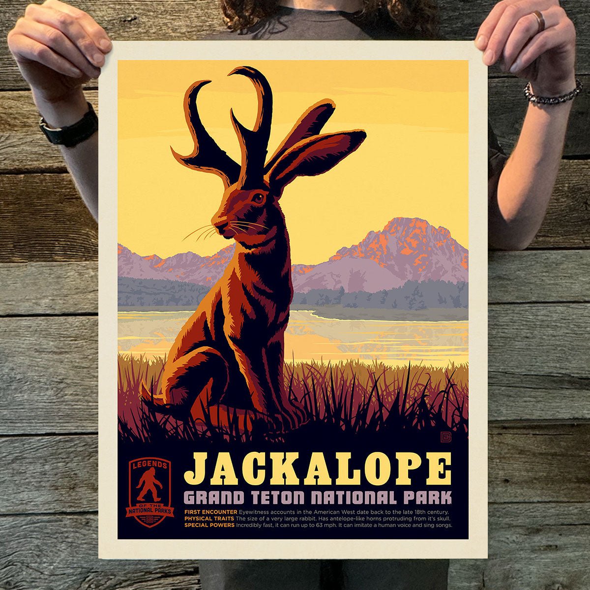 Grand Teton National Park: Jackalope (Legends & Monsters) Art Print - Wander Together Outfitters