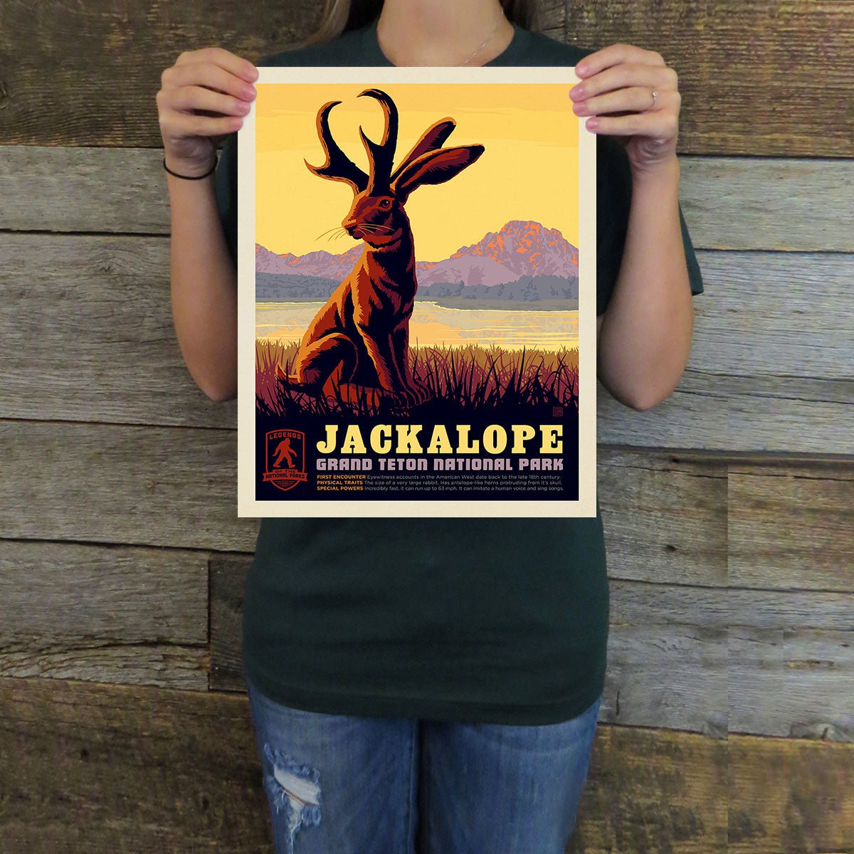 Grand Teton National Park: Jackalope (Legends & Monsters) Art Print - Wander Together Outfitters