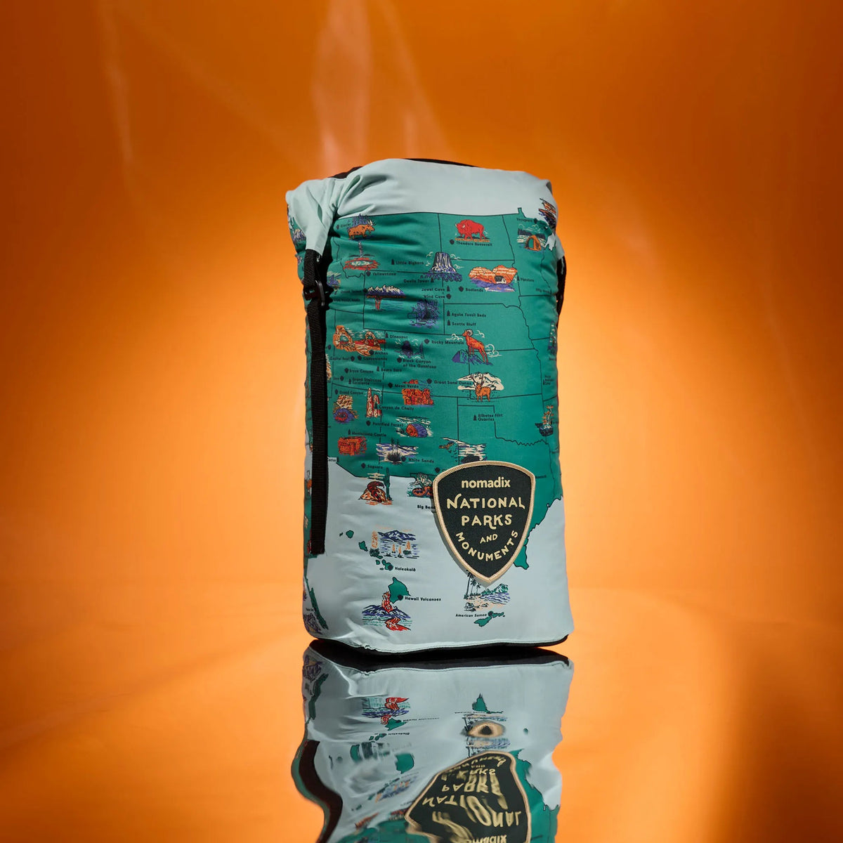 Graphene Puffer Sleeping Bag Blanket: National Parks and Monuments Map - Wander Together Outfitters