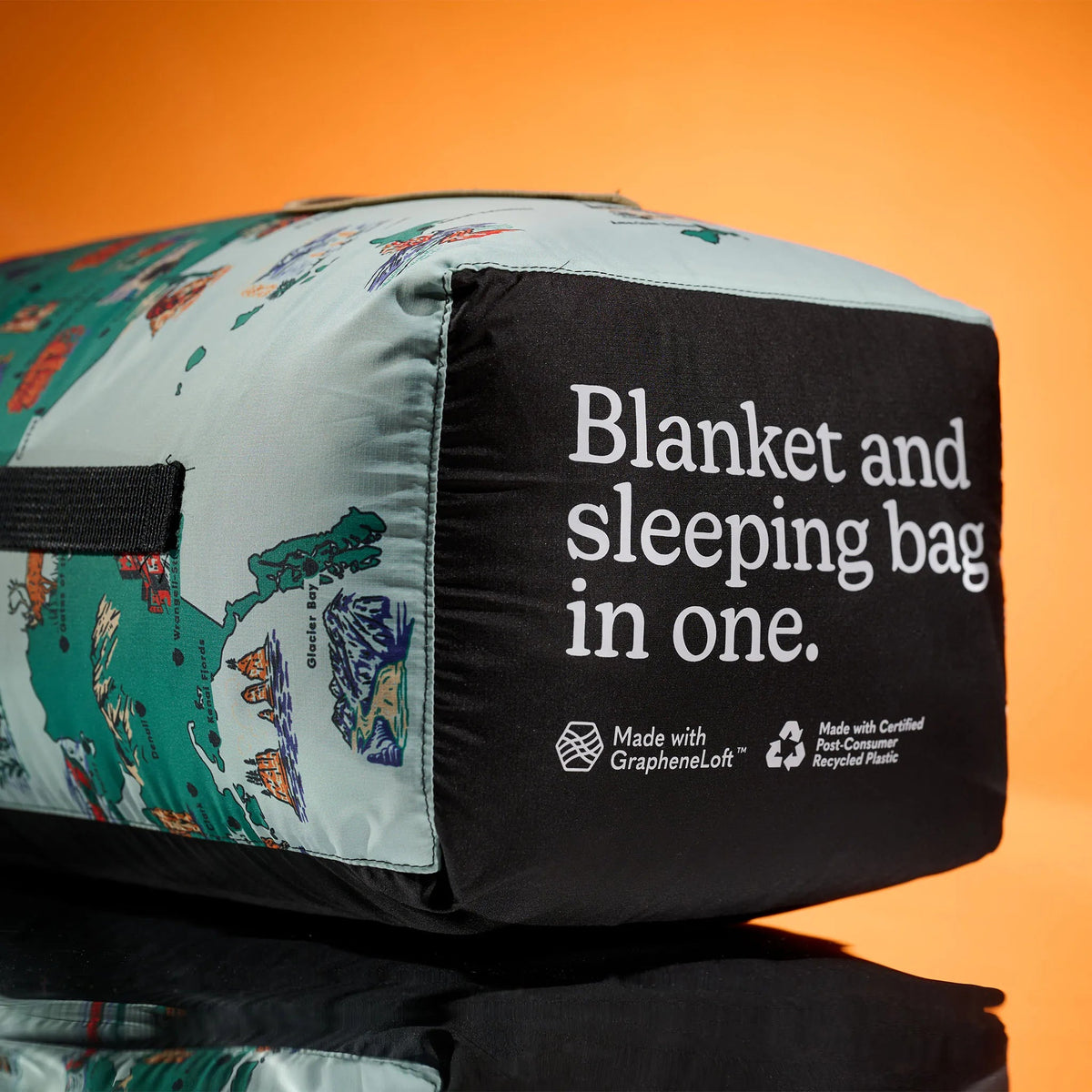 Graphene Puffer Sleeping Bag Blanket: National Parks and Monuments Map - Wander Together Outfitters