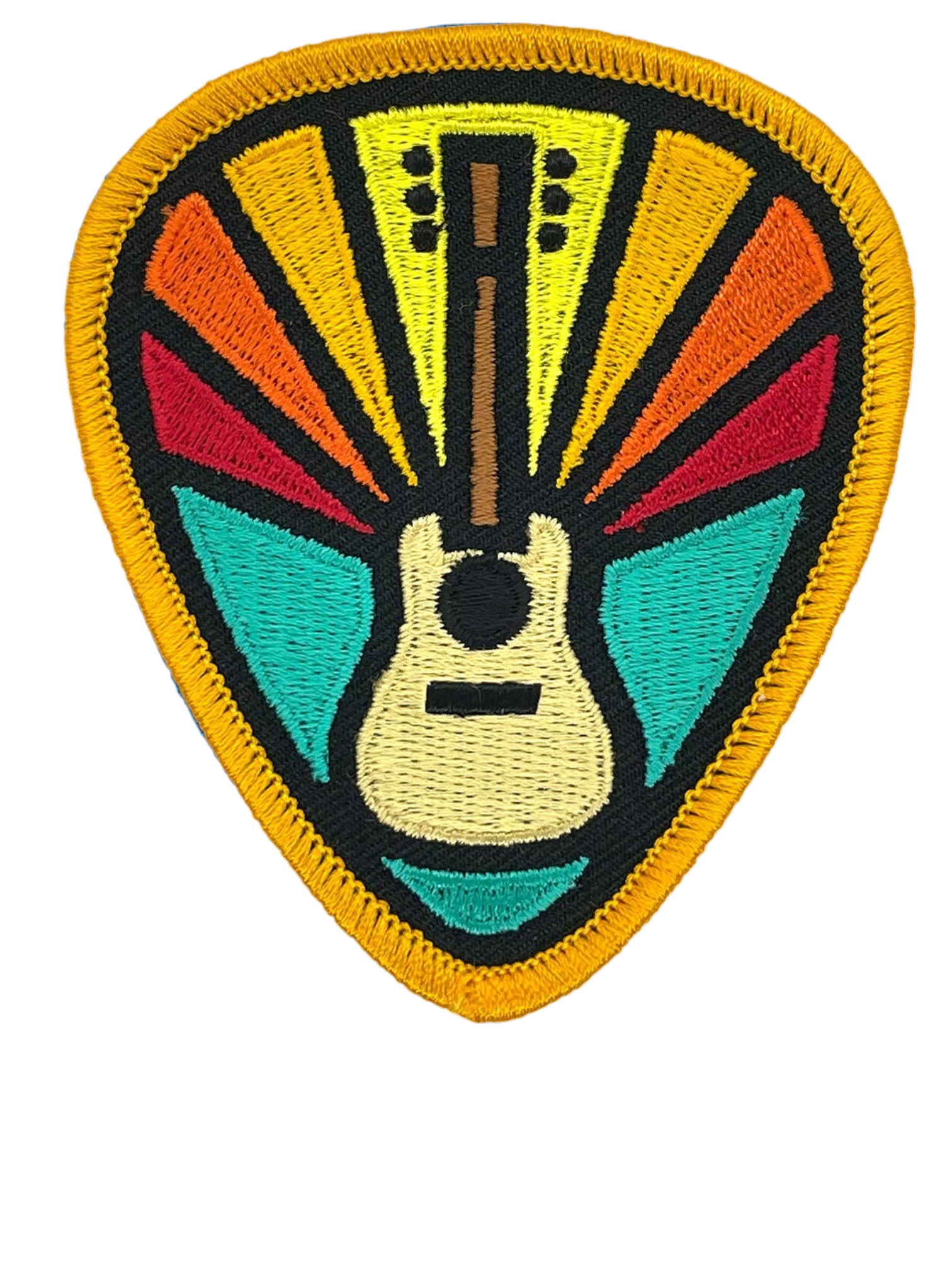 Gratifying Guitar Embroidered Iron On Patch - Wander Together Outfitters