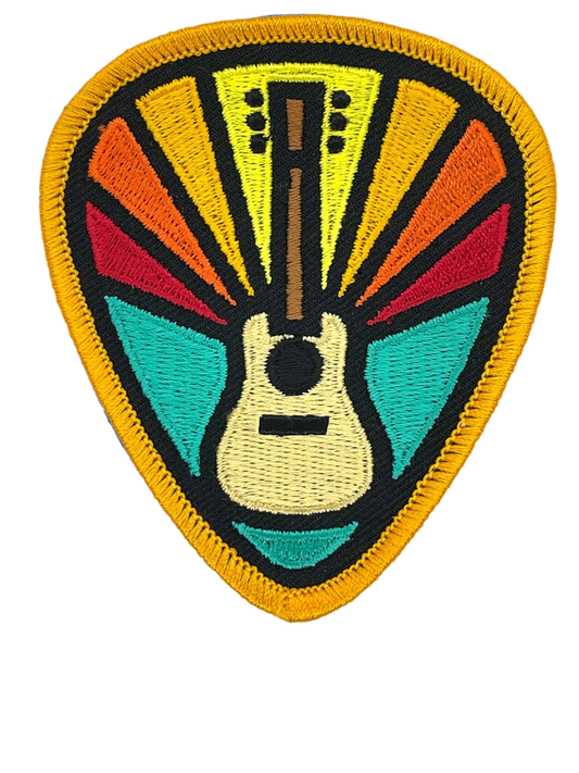 Gratifying Guitar Embroidered Iron On Patch - Wander Together Outfitters