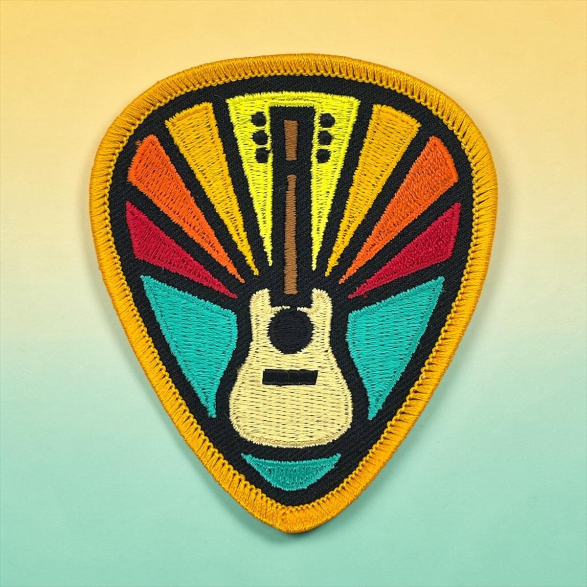Gratifying Guitar Embroidered Iron On Patch - Wander Together Outfitters