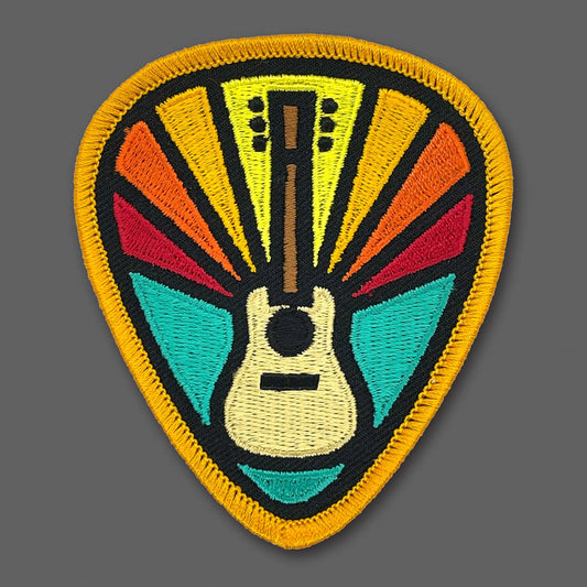 Gratifying Guitar Embroidered Iron On Patch - Wander Together Outfitters