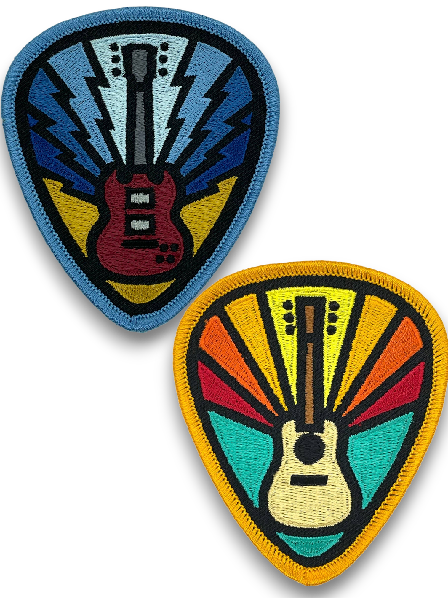 Gratifying Guitar Embroidered Iron On Patch - Wander Together Outfitters