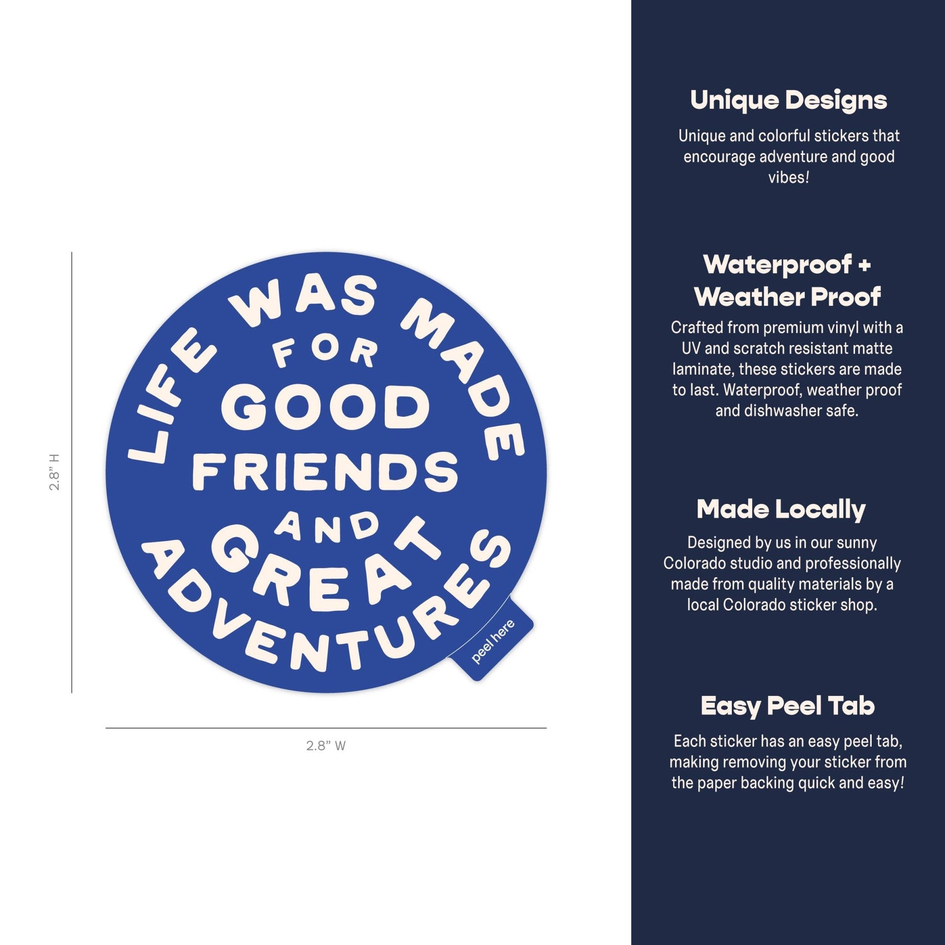 Great Adventures Vinyl Sticker (Various Colors) - Wander Together Outfitters