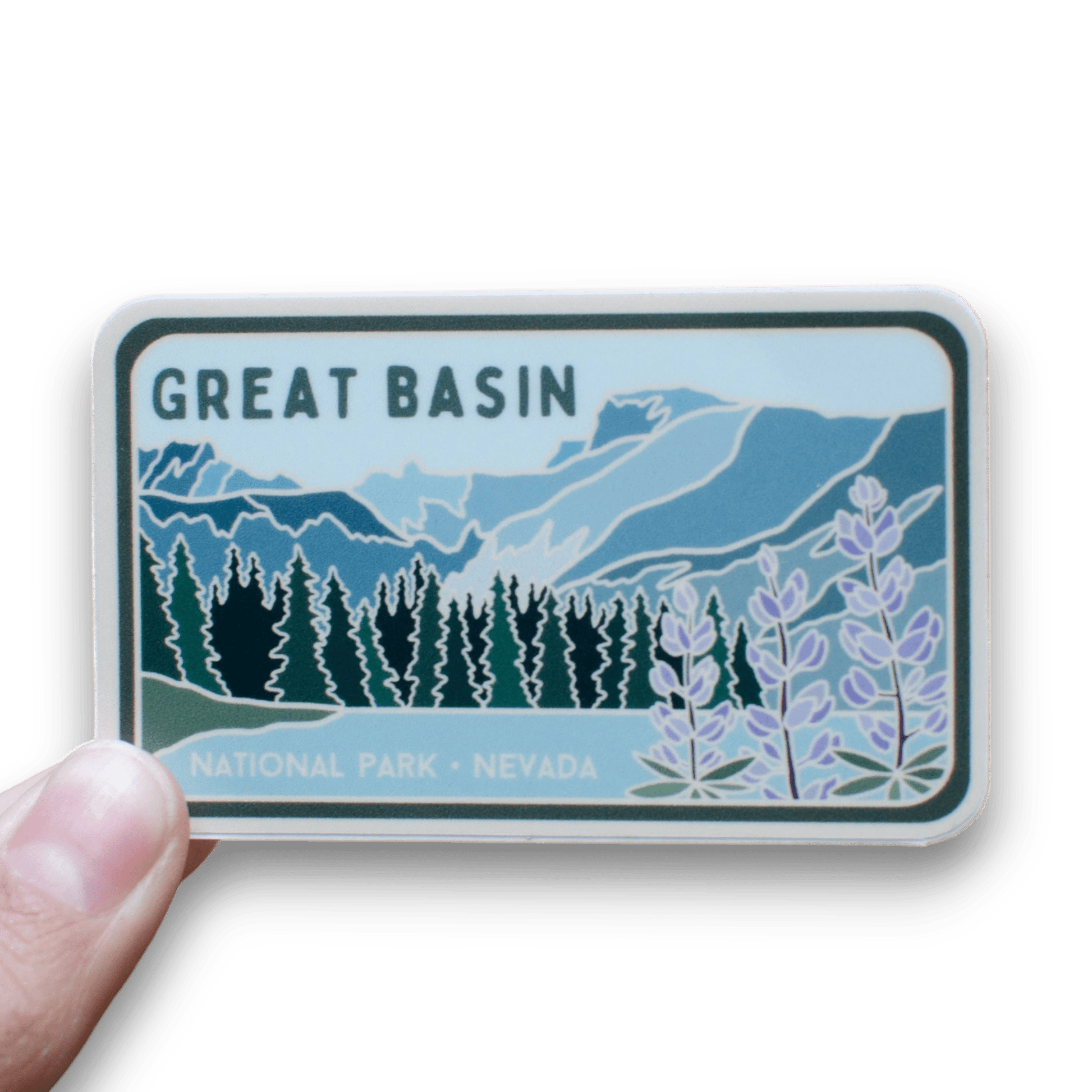 Great Basin National Park Stained Glass Vinyl Sticker, License Plate Series - Wander Together Outfitters