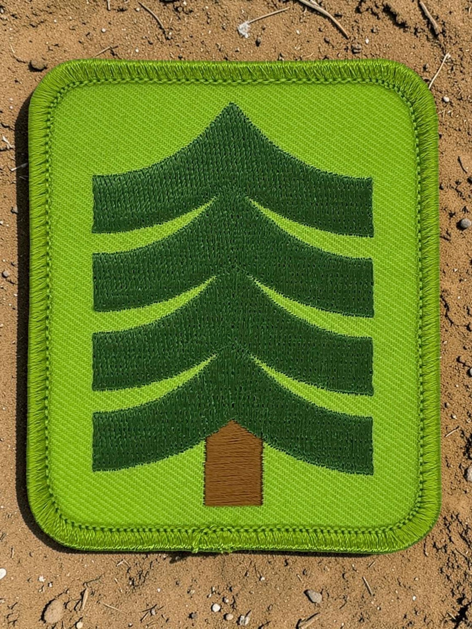 Great Outdoors Tree Embroidered Iron On Patch - Wander Together Outfitters