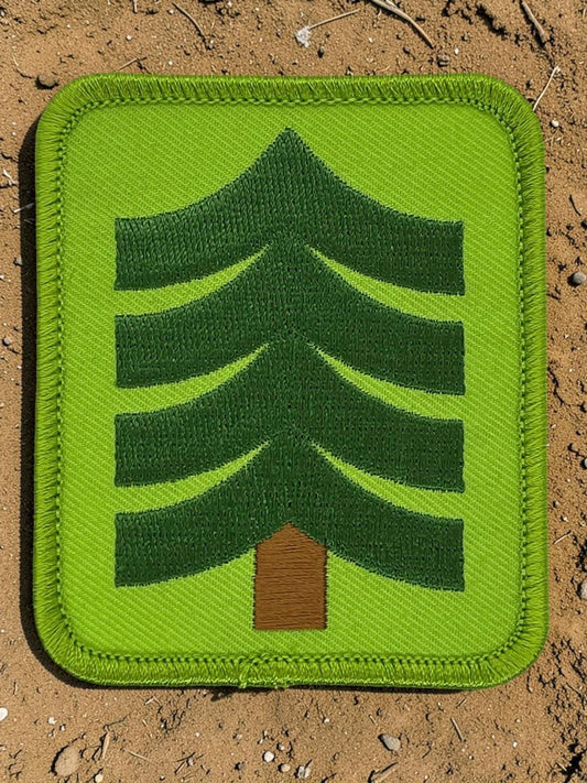 Great Outdoors Tree Embroidered Iron On Patch - Wander Together Outfitters