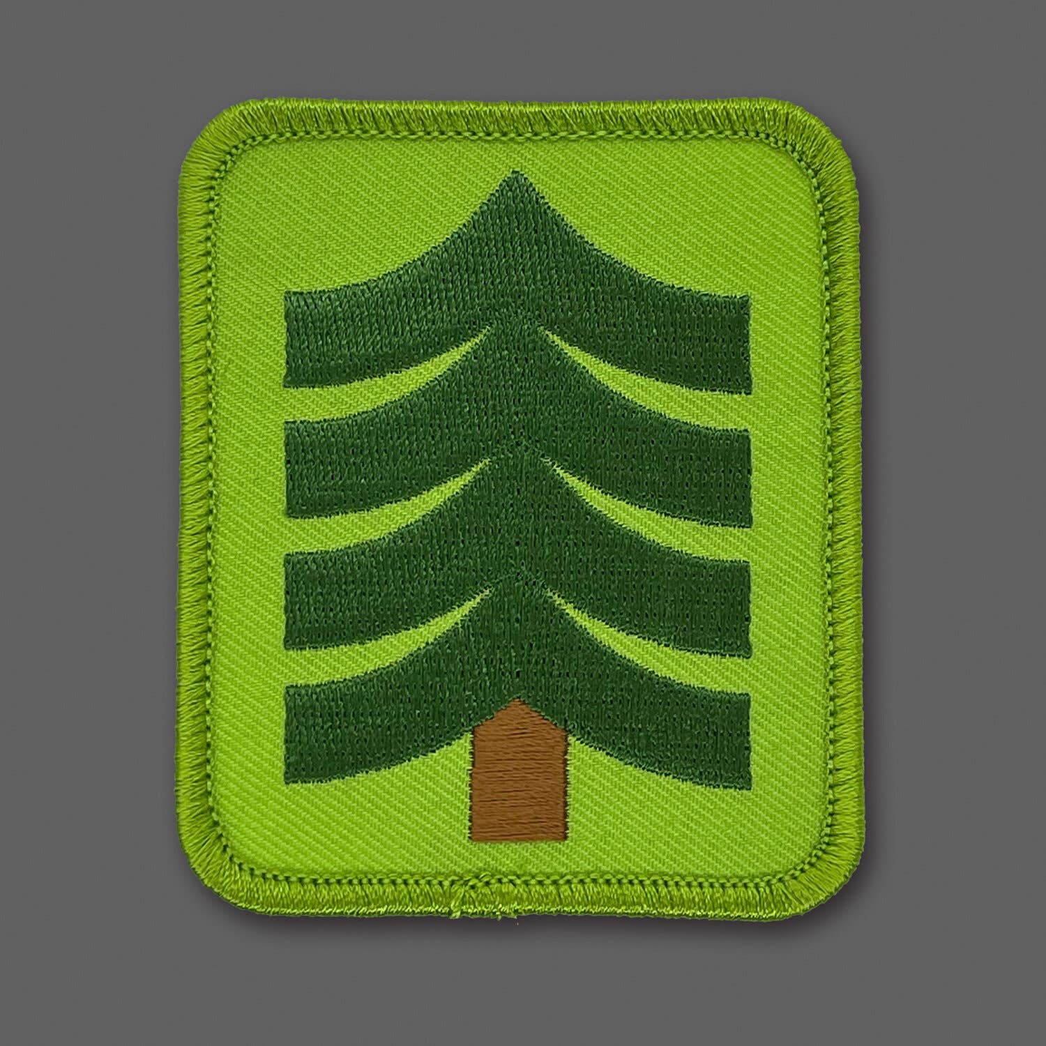 Great Outdoors Tree Embroidered Iron On Patch - Wander Together Outfitters