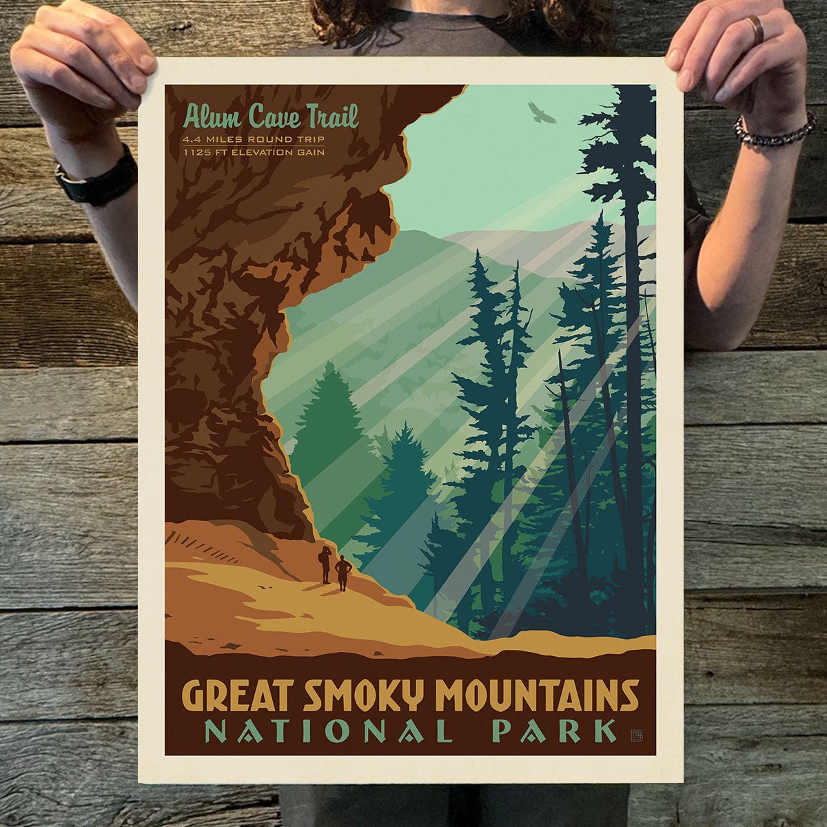 Great Smoky Mountains National Park: Alum Cave Art Print - Wander Together Outfitters