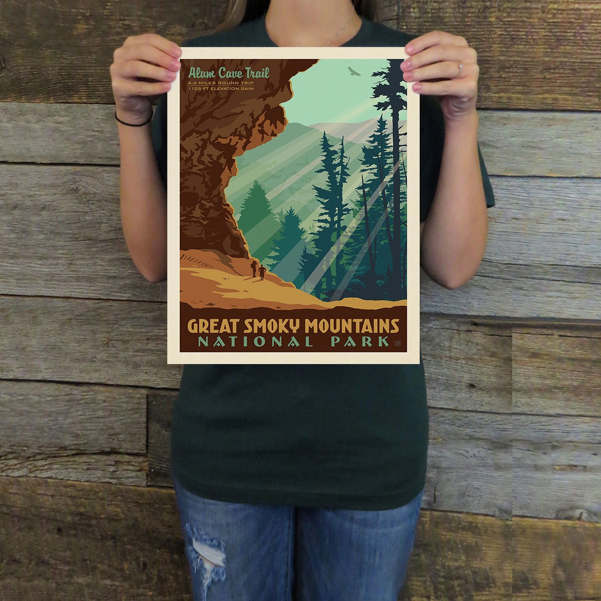 Great Smoky Mountains National Park: Alum Cave Art Print - Wander Together Outfitters