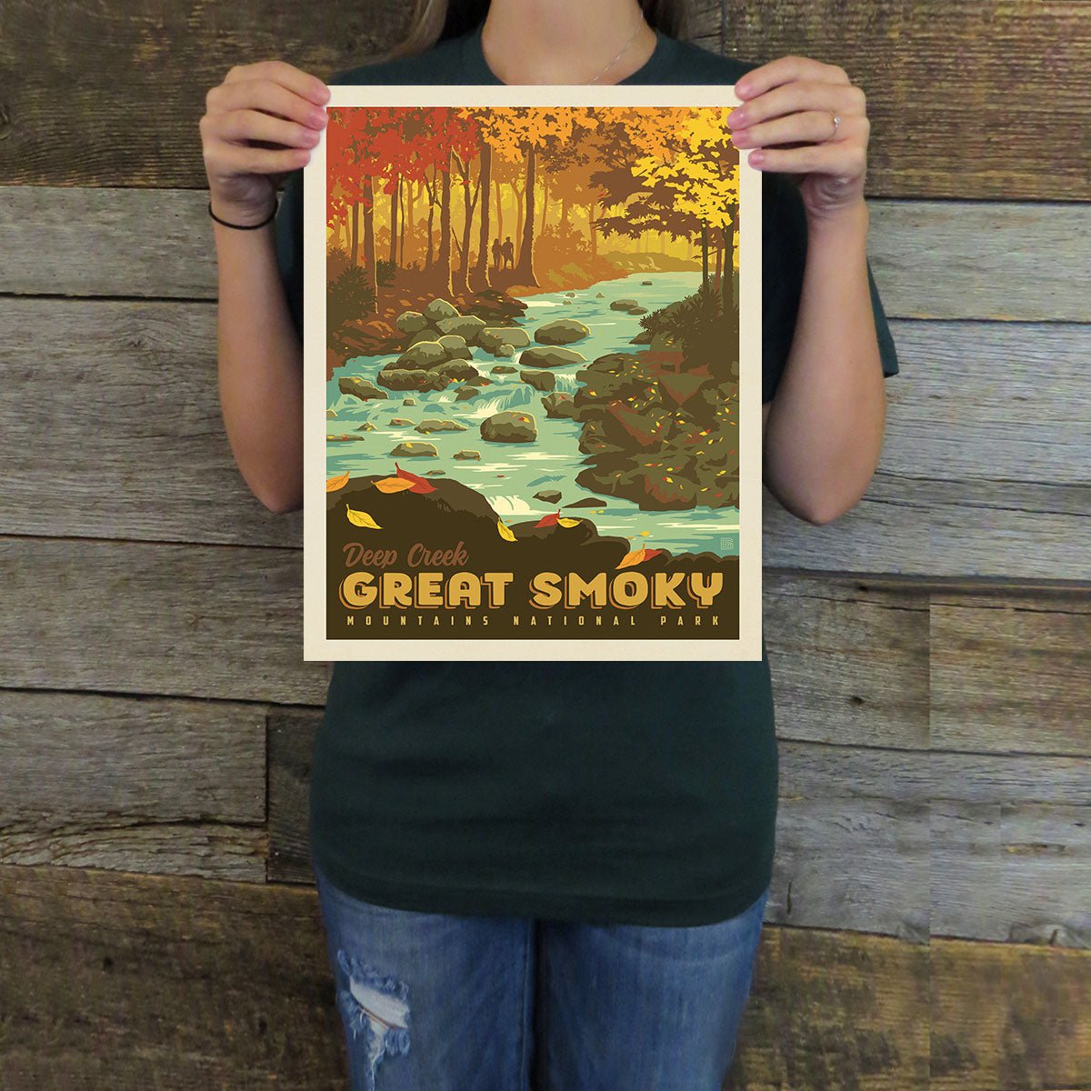 Great Smoky Mountains National Park: Deep Creek (63 National Parks) Art Print - Wander Together Outfitters