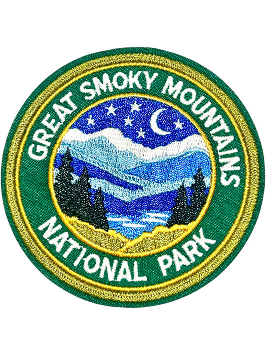 Great Smoky Mountains Night Sky Iron On Patch - Wander Together Outfitters