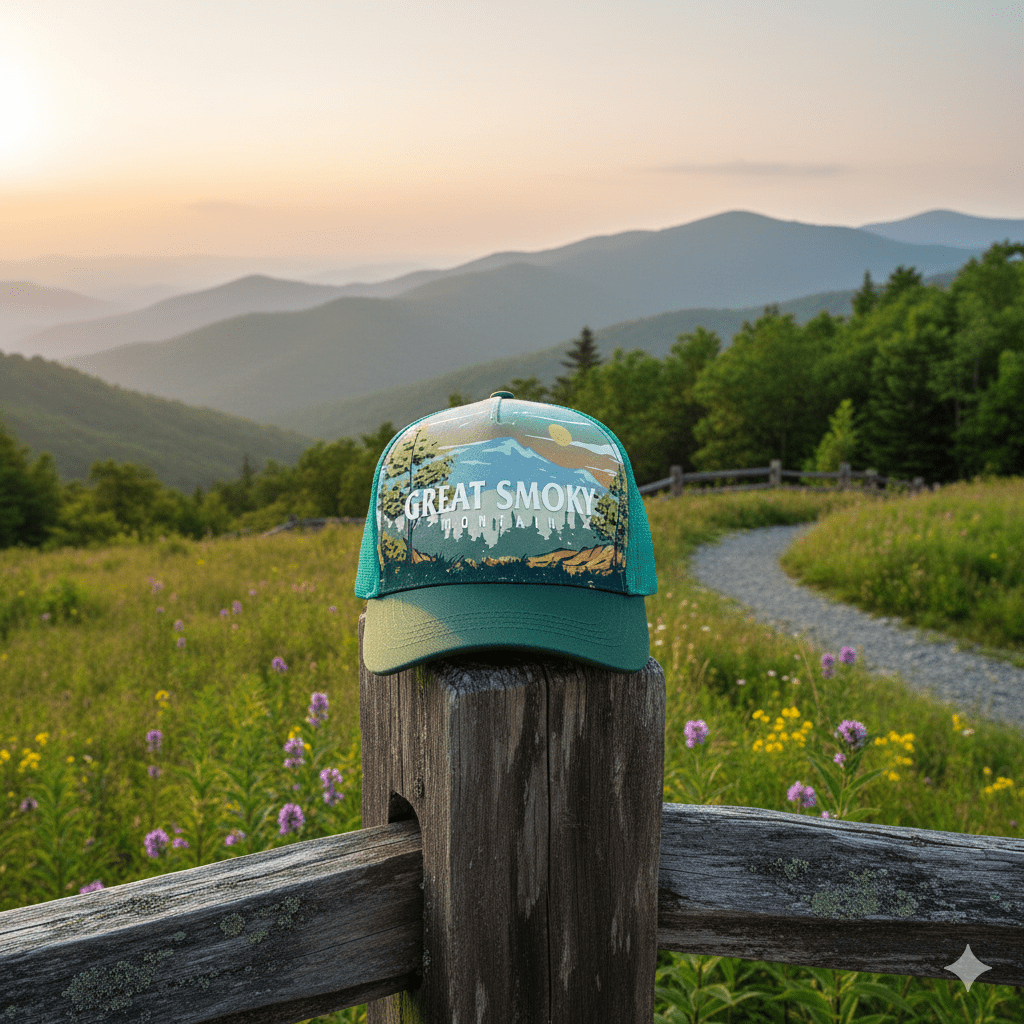 Great Smoky Mountains Scenic Sunset Hat - Wander Together Outfitters