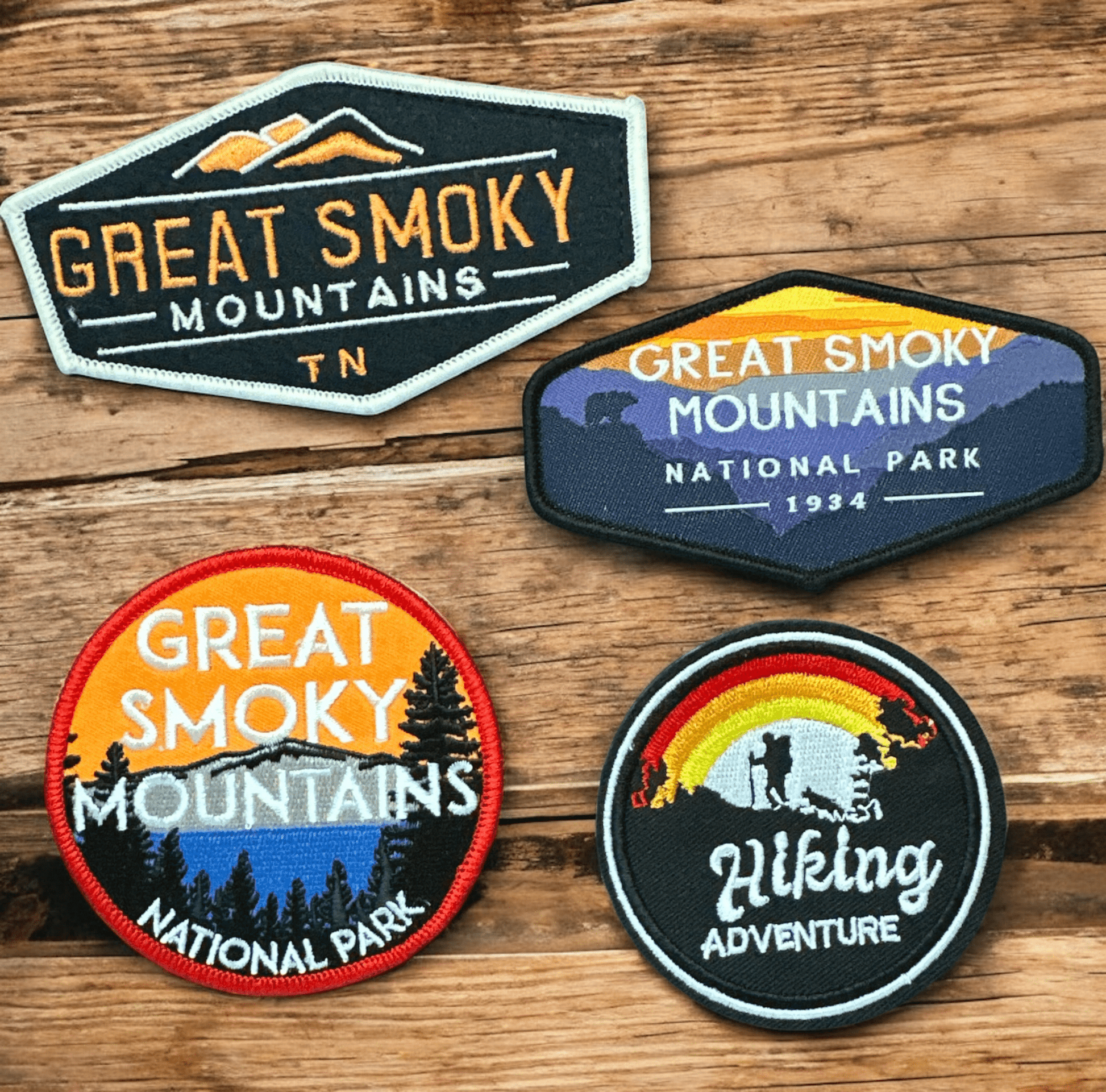 Great Smoky Mountains Woven Iron On Patch - Wander Together Outfitters