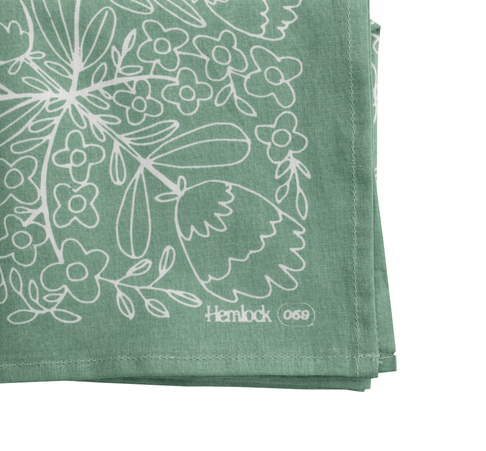 Green "Ivy" Bandana No. 59 (Last One - Clearance) - Wander Together Outfitters