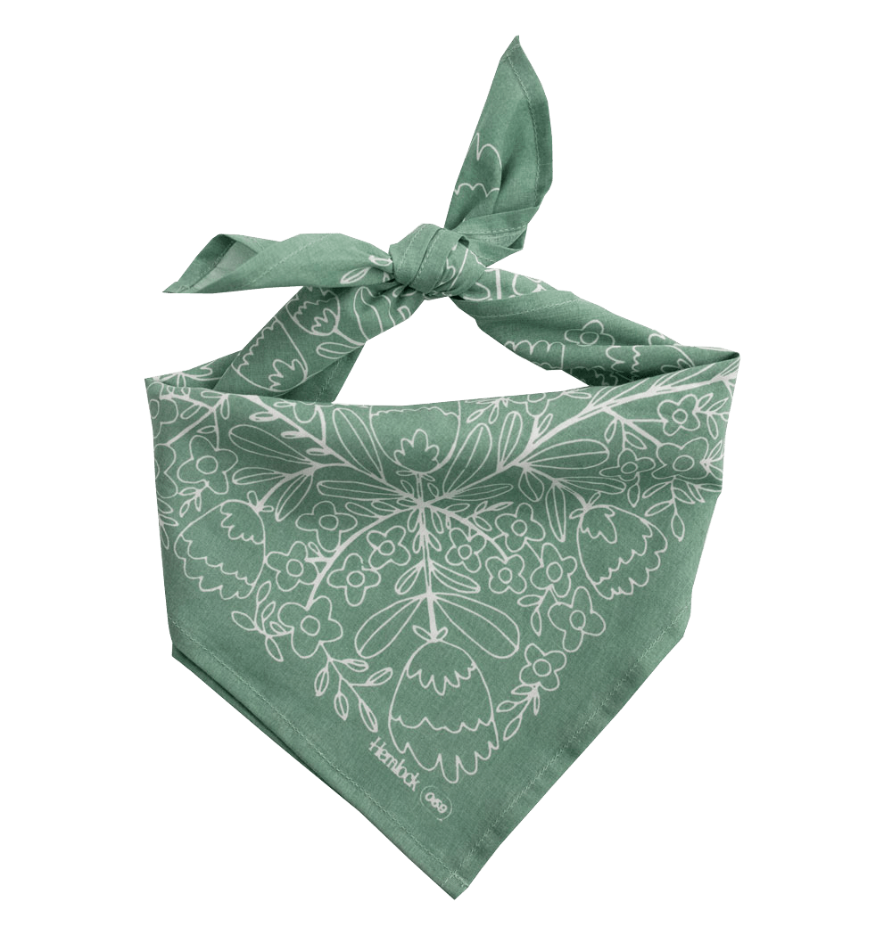 Green "Ivy" Bandana No. 59 (Last One - Clearance) - Wander Together Outfitters