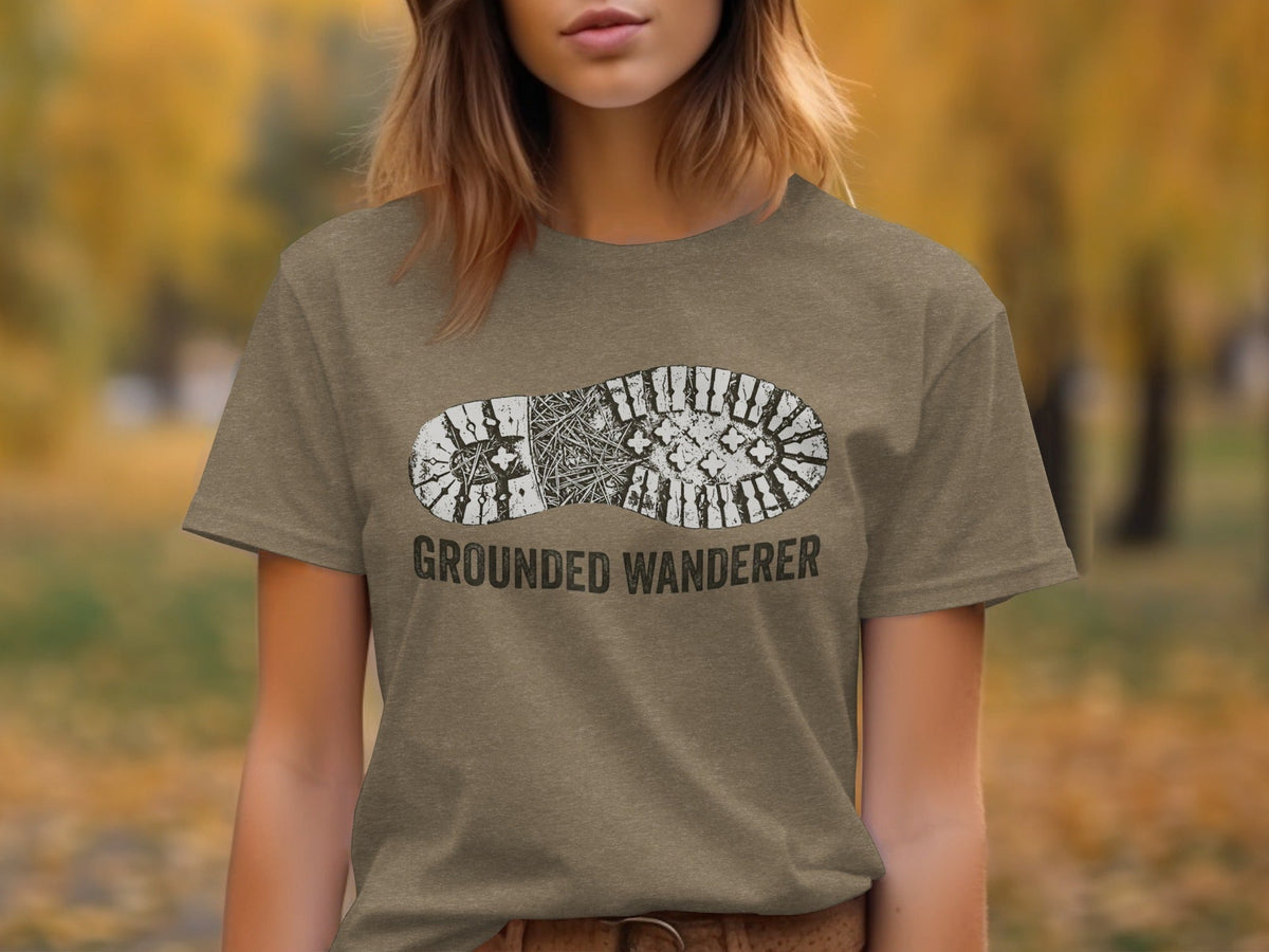 “Grounded Wanderer” Boot Print Vintage Unisex Outdoor Apparel - Wander Together Outfitters