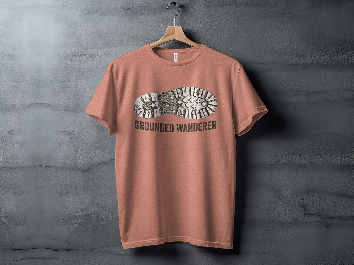 “Grounded Wanderer” Boot Print Vintage Unisex Outdoor Apparel - Wander Together Outfitters