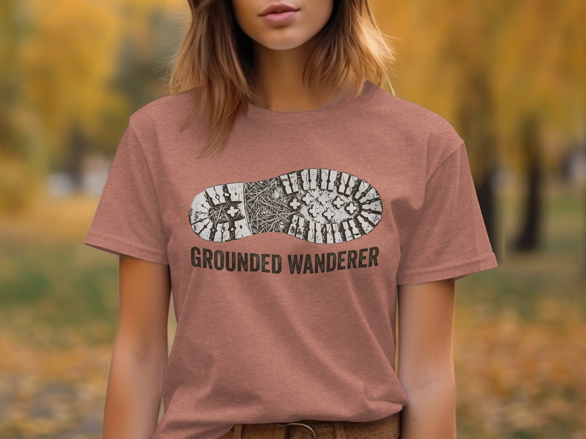 “Grounded Wanderer” Boot Print Vintage Unisex Outdoor Apparel - Wander Together Outfitters