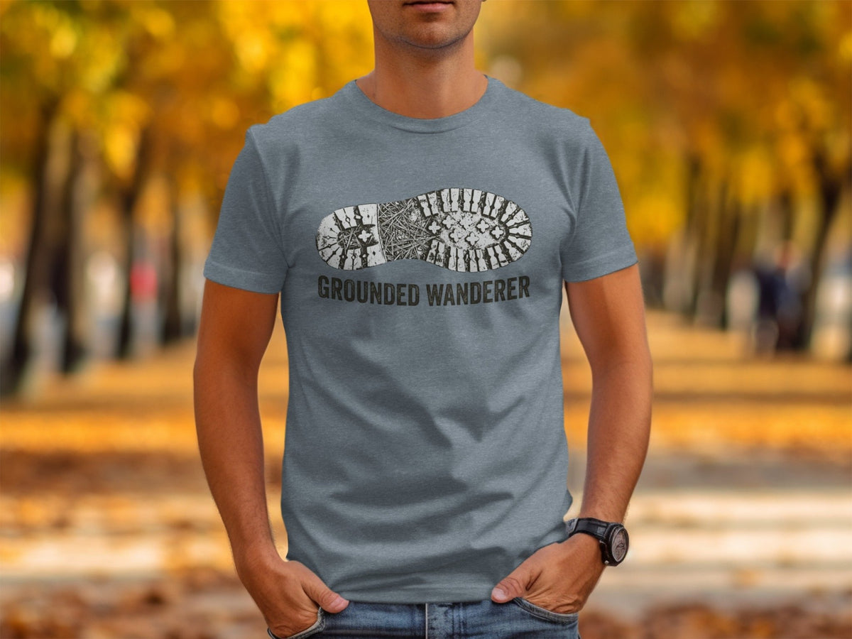 “Grounded Wanderer” Boot Print Vintage Unisex Outdoor Apparel - Wander Together Outfitters