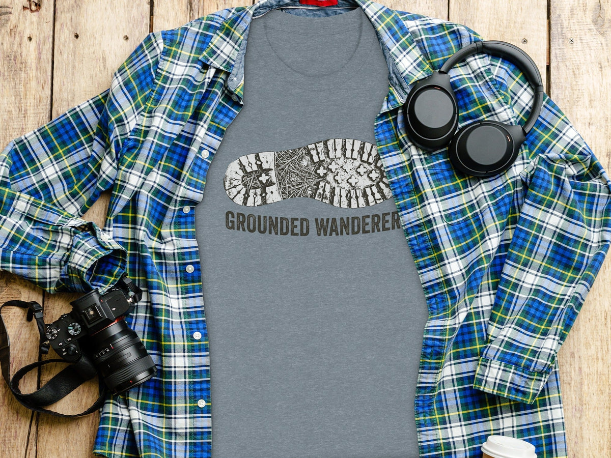 “Grounded Wanderer” Boot Print Vintage Unisex Outdoor Apparel - Wander Together Outfitters