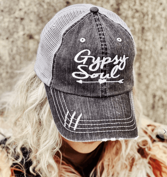 "Gypsy Soul" Distressed Vintage Cap - Wander Together Outfitters