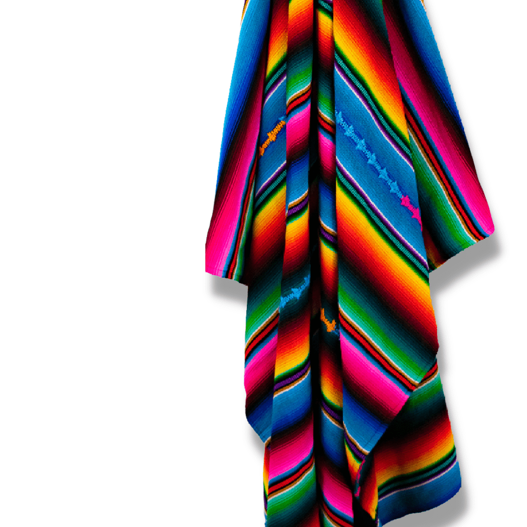 Hacienda Sarape Striped Colorful Blanket - Guatemala - Wander Together Outfitters