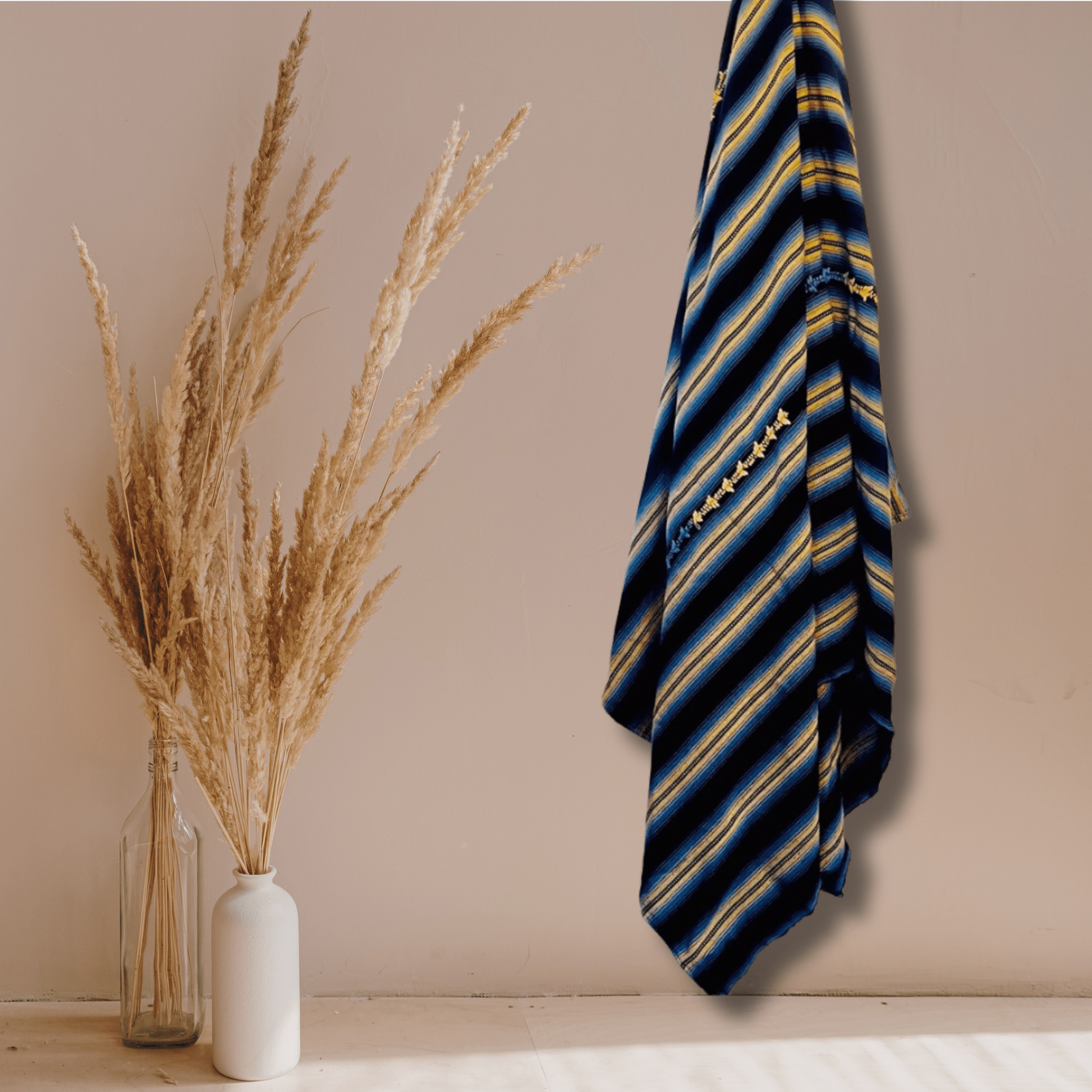 Hacienda Sarape Striped Colorful Blanket - Guatemala - Wander Together Outfitters