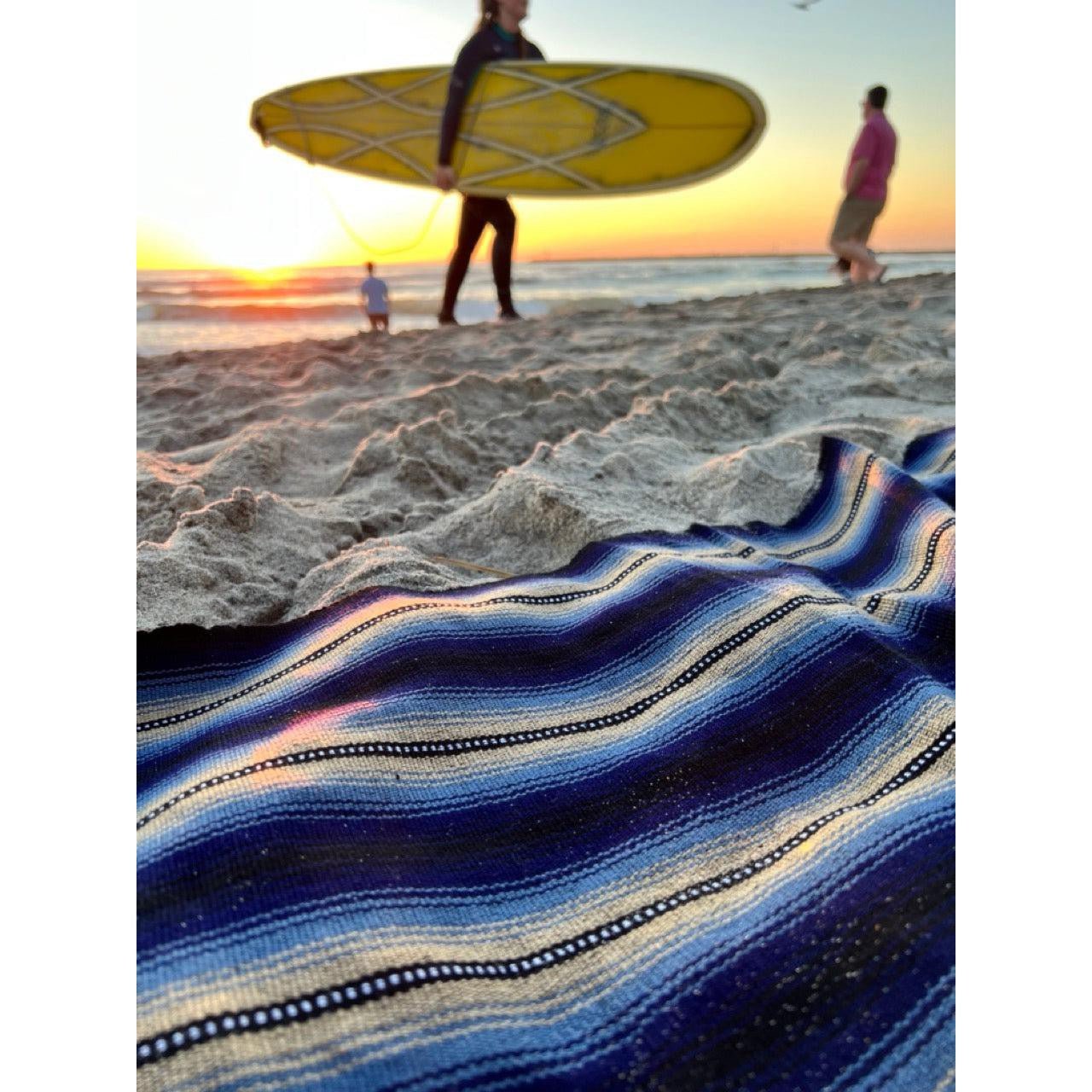 Hacienda Sarape Striped Colorful Blanket - Guatemala - Wander Together Outfitters