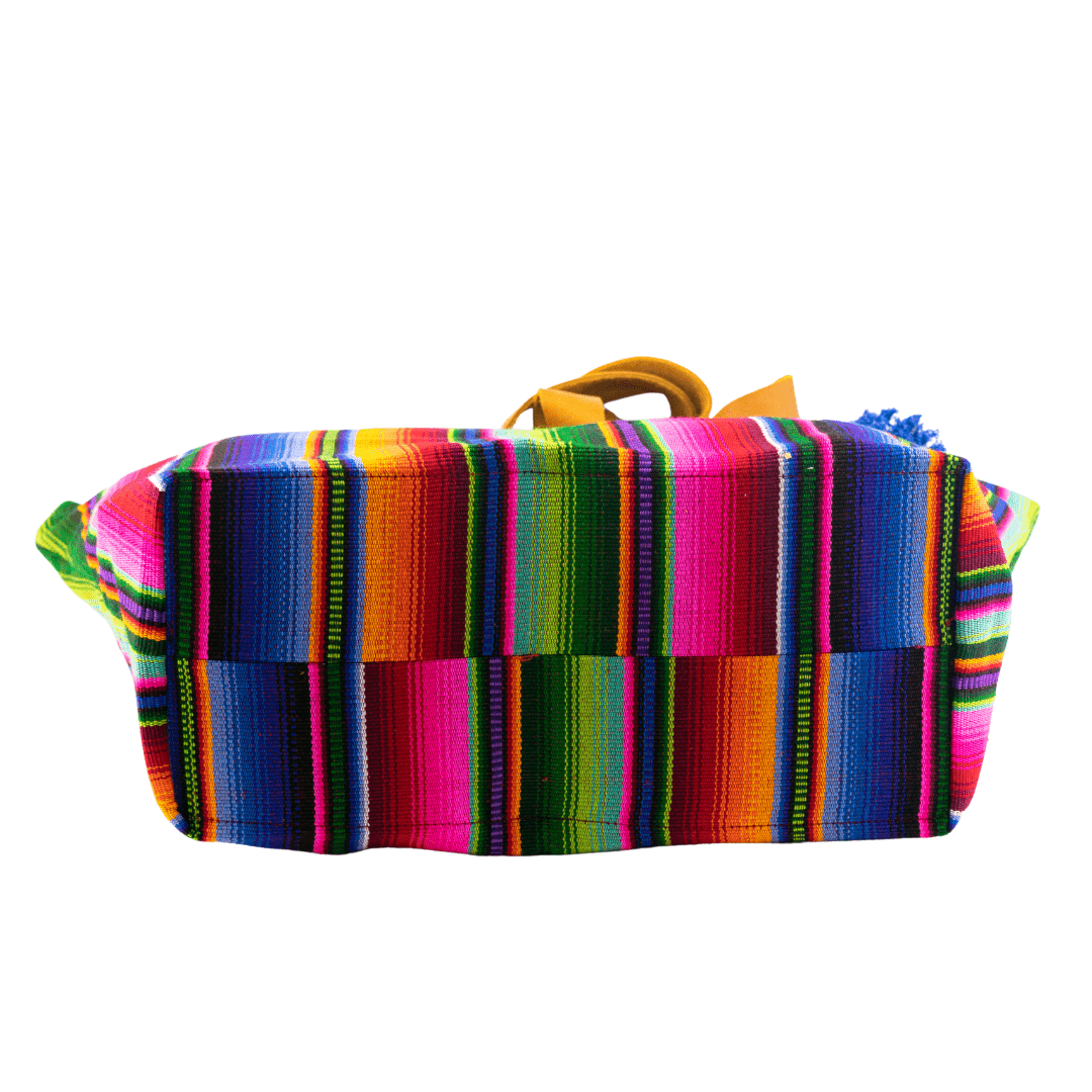 Hacienda Stripe Sustainable Computer Overnight Tote - Guatemala - Wander Together Outfitters