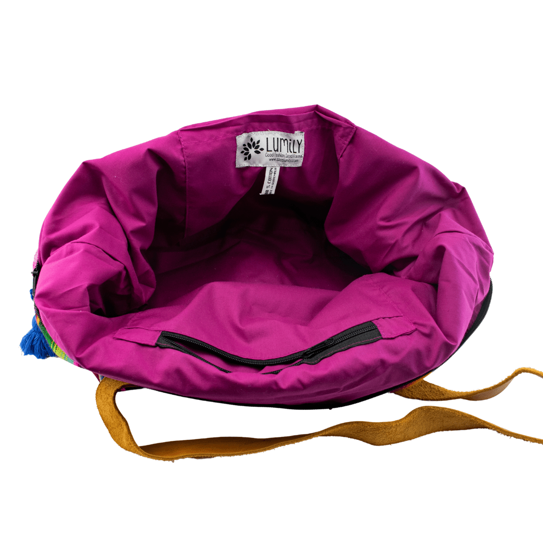 Hacienda Stripe Sustainable Computer Overnight Tote - Guatemala - Wander Together Outfitters