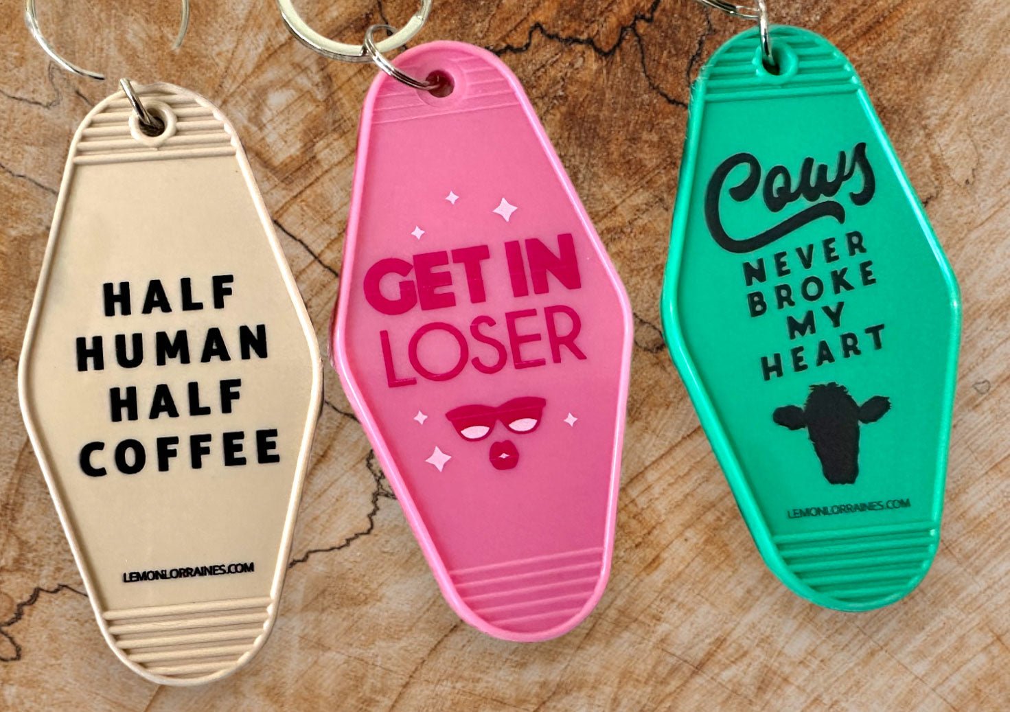 "Half Human Half Coffee" Vintage Motel Keychain - Wander Together Outfitters