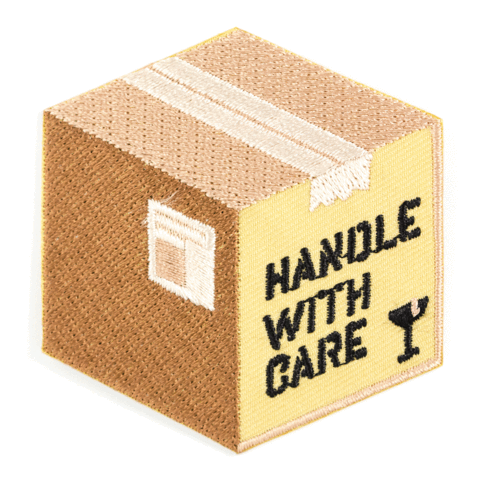 "Handle With Care" Embroidered Iron - On Patch - Wander Together Outfitters
