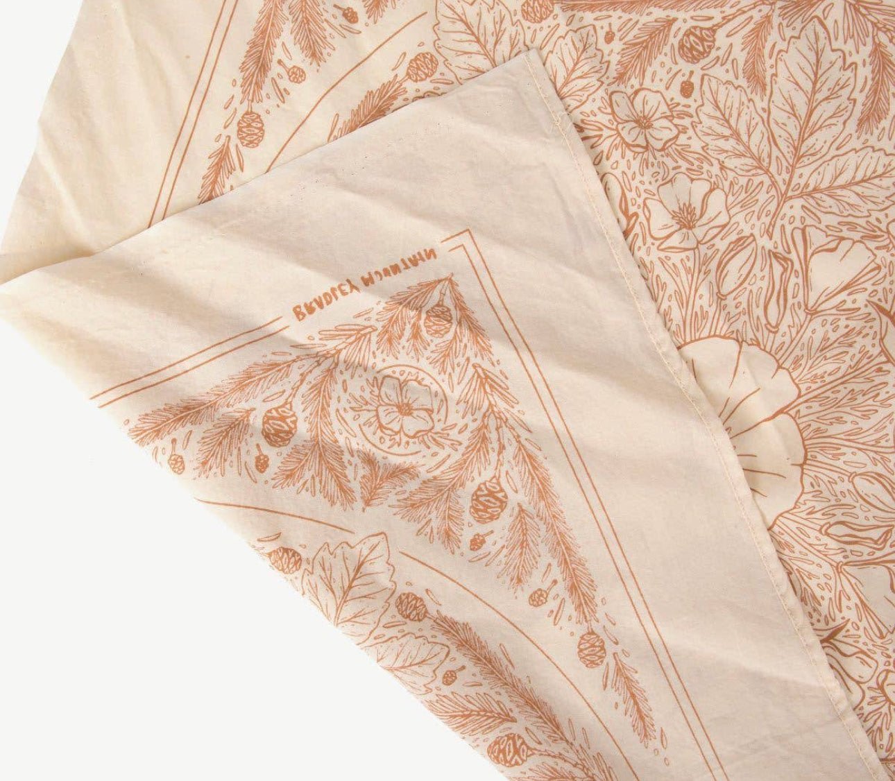 Handmade Oversized Bandana - “Land” in Neutral - Wander Together Outfitters