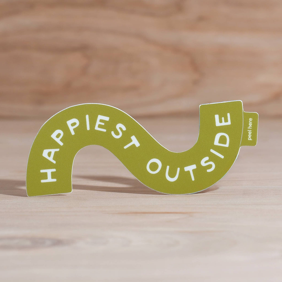 “Happiest Outside” Squiggle Vinyl Sticker - Wander Together Outfitters