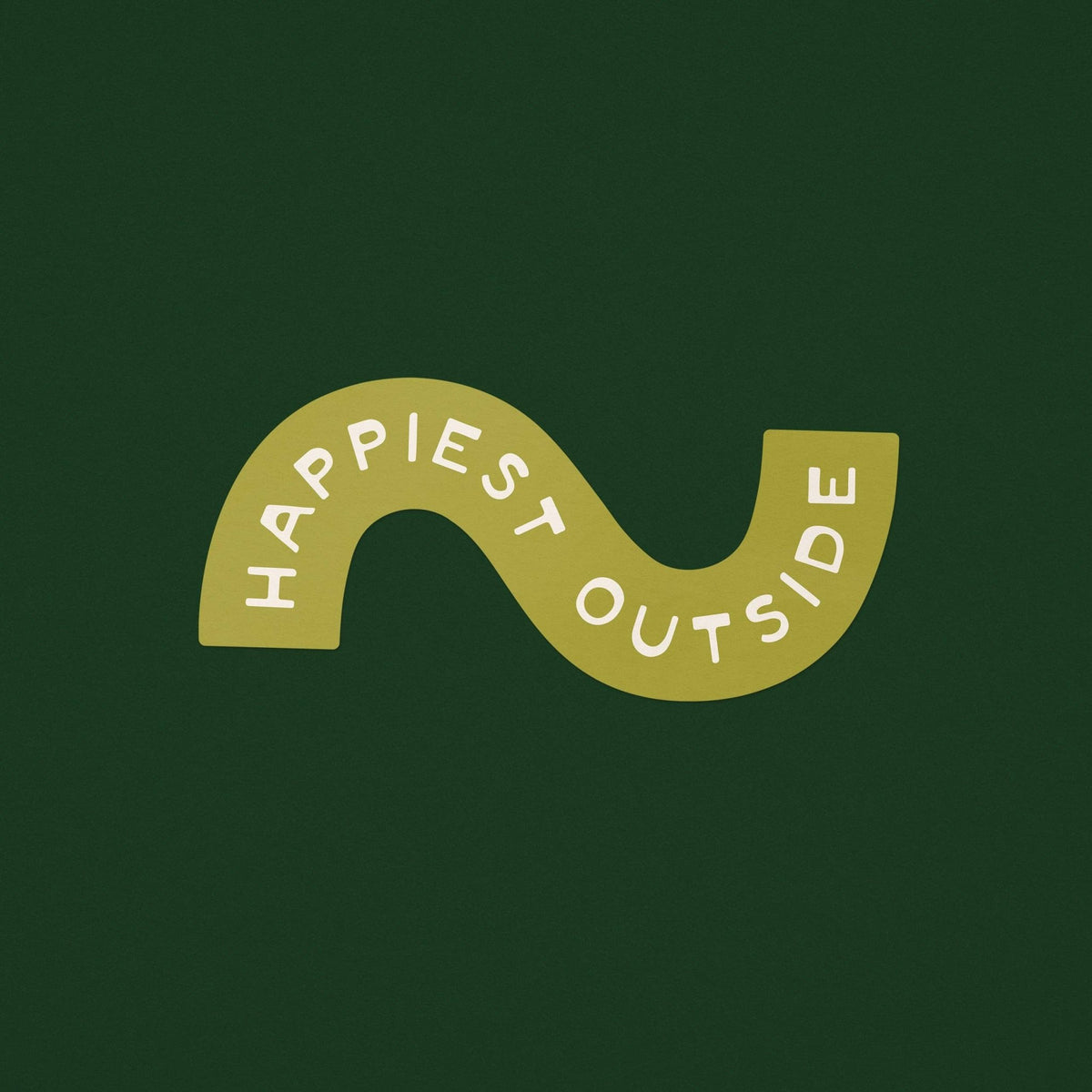 “Happiest Outside” Squiggle Vinyl Sticker - Wander Together Outfitters