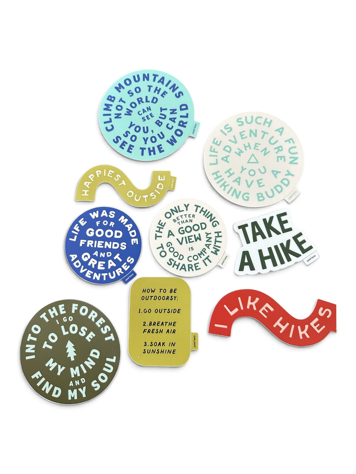 “Happiest Outside” Squiggle Vinyl Sticker - Wander Together Outfitters